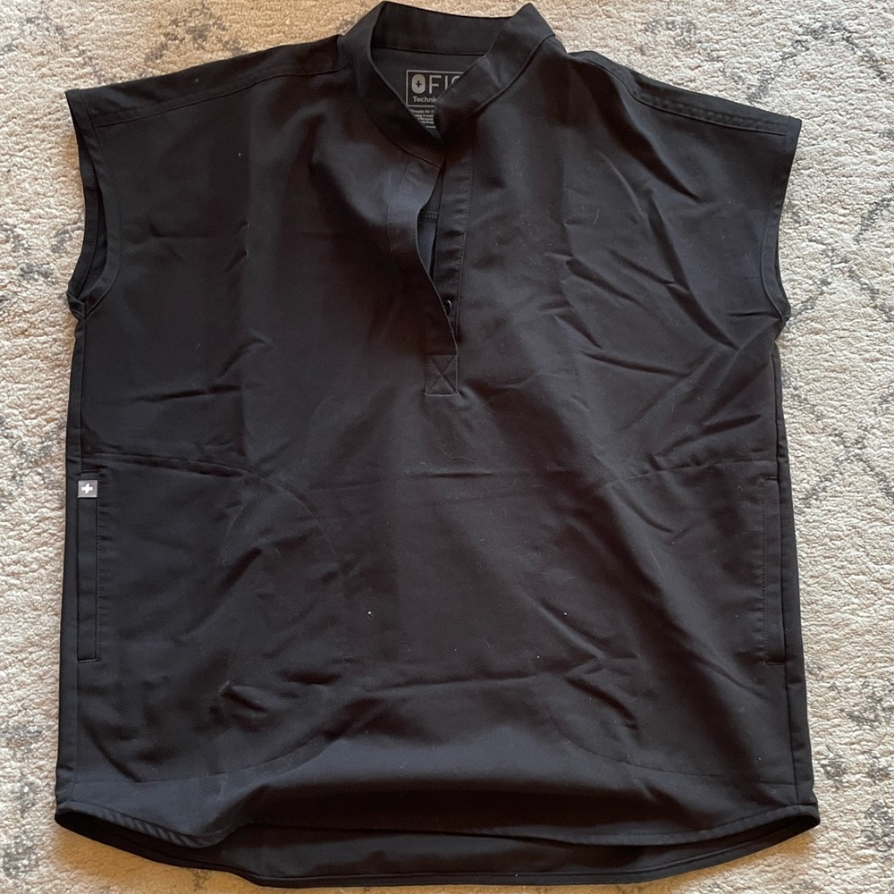 FIGS Black Rafaela Scrub Top